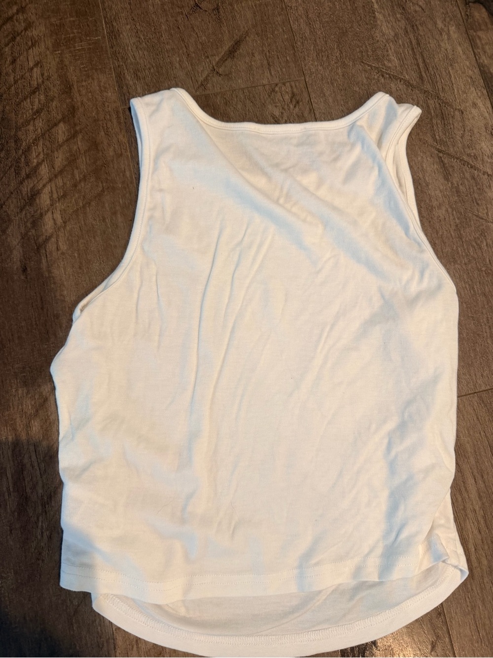 Cider Clean-Cut White Ribbed Tank - Picture 4 of 4